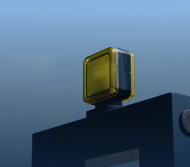 Waarschuwingslamp op een automatische poort